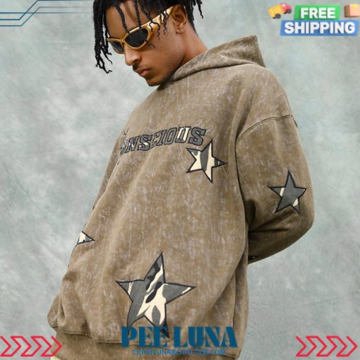 AMERICAN RETRO PATCH STAR HOODED HOODIE