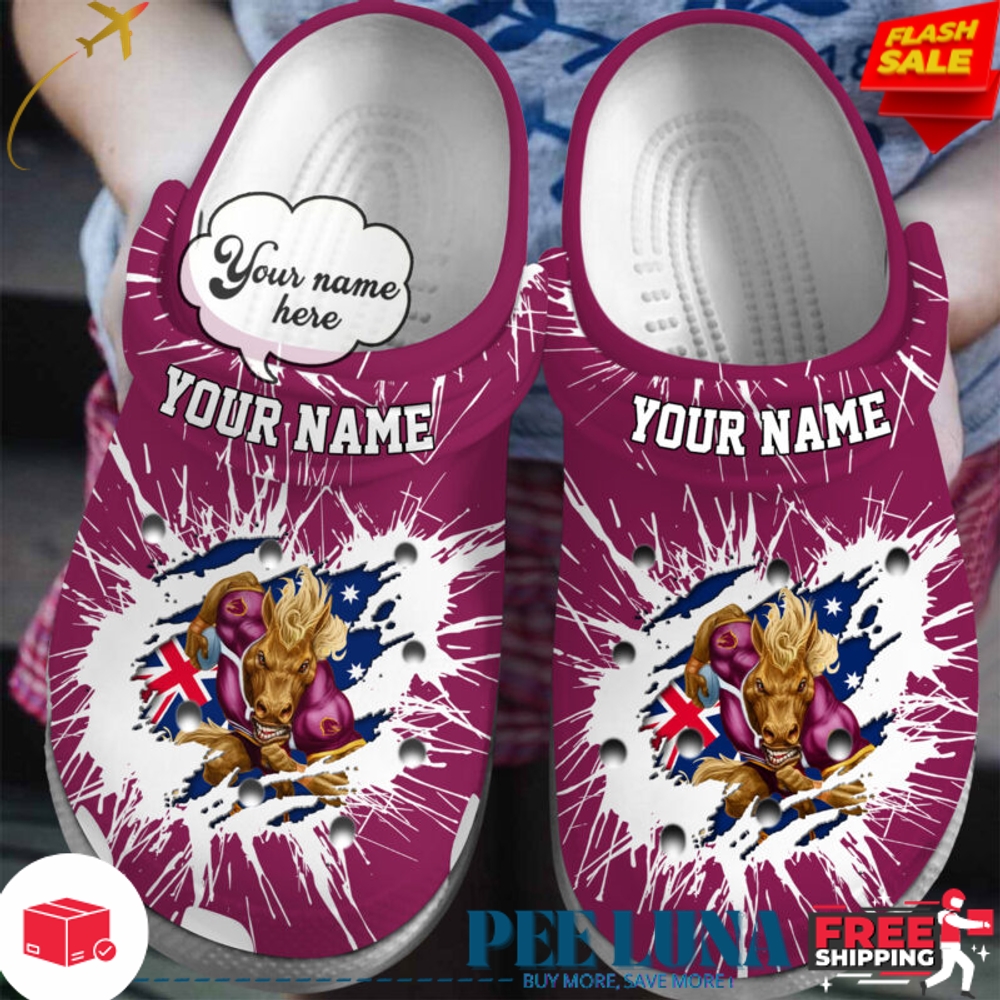 BRISBANE BRONCOS-NRL PREMIUM 3D CROCS