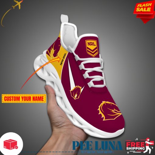 BRISBANE BRONCOS-PERSONALIZED NRL MAX SOUL SHOES