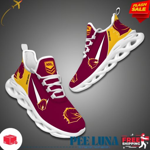 BRISBANE BRONCOS-PERSONALIZED NRL MAX SOUL SHOES