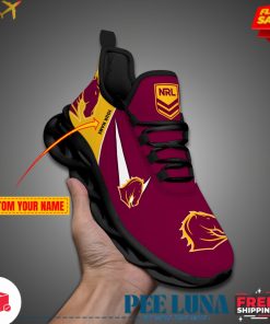 BRISBANE BRONCOSPERSONALIZED NRL MAX SOUL SHOES