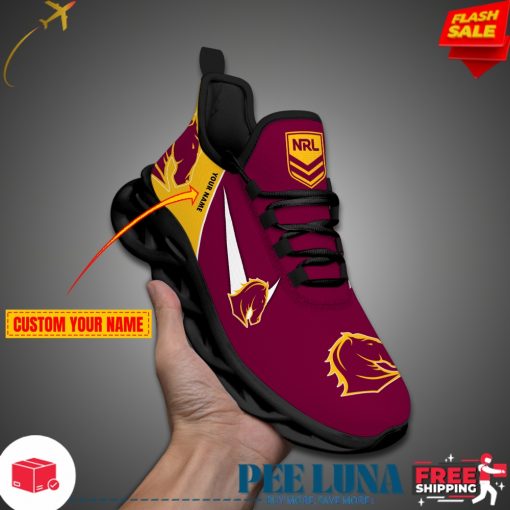 BRISBANE BRONCOS-PERSONALIZED NRL MAX SOUL SHOES