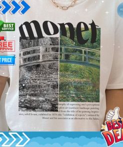 CLAUDE MONET T-SHIRT, MINIMALIST ART