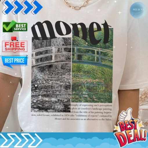 CLAUDE MONET T-SHIRT, MINIMALIST ART