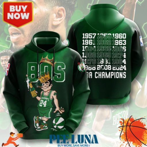 Boston Celtics 3D Apparel Hoodie – PLU 43