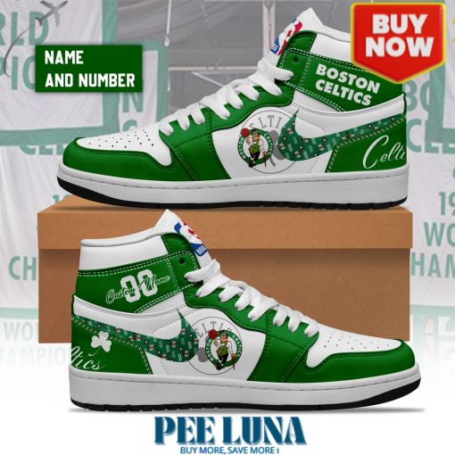 Boston Celtics Personalized NBA Sneaker Boots . Limited Edition