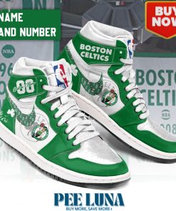 Boston Celtics Personalized NBA Sneaker Boots Limited Edition