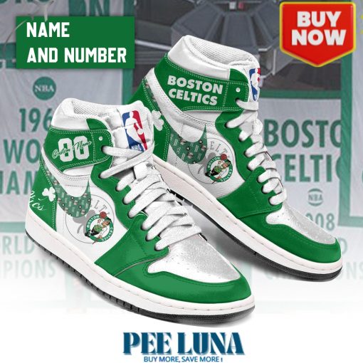 Boston Celtics Personalized NBA Sneaker Boots . Limited Edition