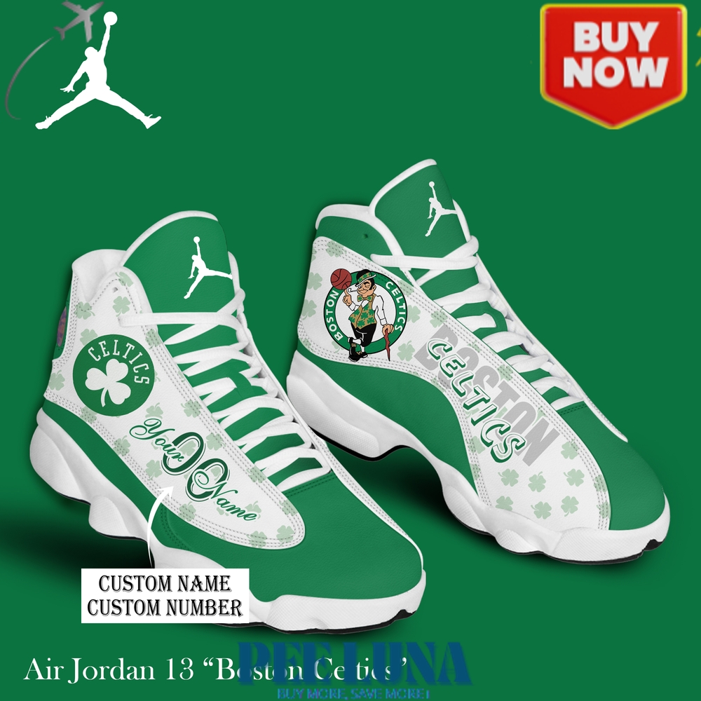 Boston Celtics Personalized Shoes Limited Edition AJ13