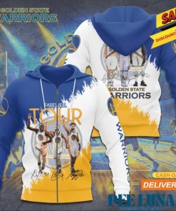 Golden State Warriors 3D Apparel Hoodie Zip PLU 145