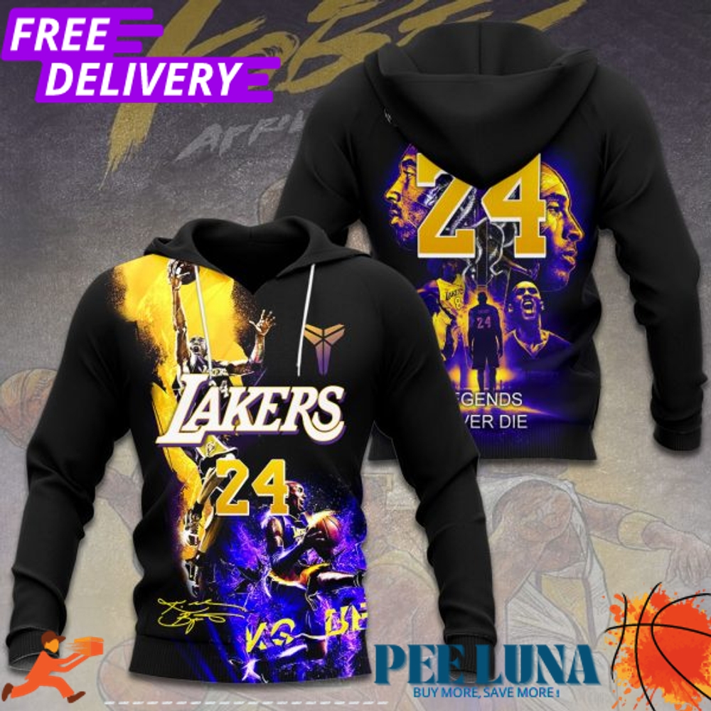 Kobe Bryant x Los Angeles Lakers 3D Apparel Hoodie – PLU 77