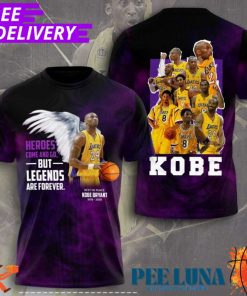 Kobe Bryant x Los Angeles Lakers 3D Apparel T-Shirt PLU 74