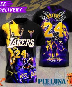 Kobe Bryant x Los Angeles Lakers 3D Apparel T-Shirt PLU 76