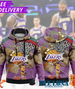 Los Angeles Lakers NBA 3D Hoodie Cartoon