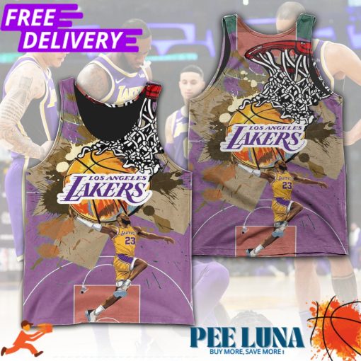 Los Angeles Lakers NBA 3D Tanktop Cartoon