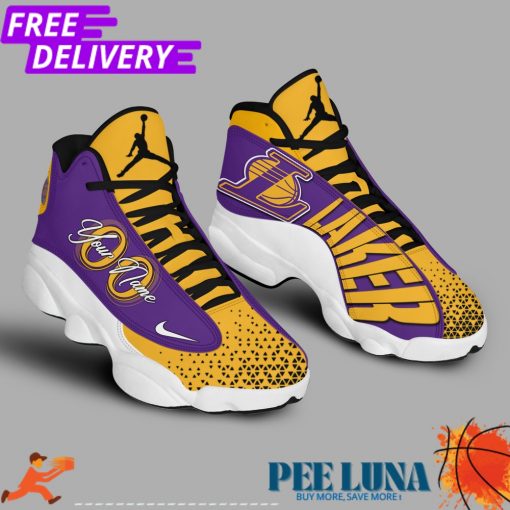 Los Angeles Lakers NBA Custom Sneakers AJ13