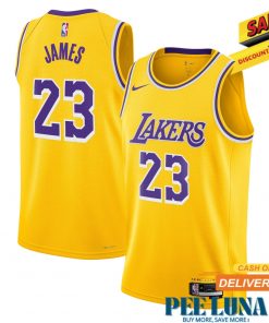 Los Angeles Lakers Nike Icon Edition Swingman Jersey Lebron James Unisex