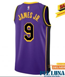 Los Angeles Lakers Nike Icon Swingman Jersey NBA 2024 Draft Pick Bronny James Jr Unisex 3