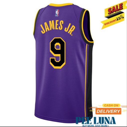 Los Angeles Lakers Nike Icon Swingman Jersey NBA 2024 Draft Pick Bronny James Jr. Unisex