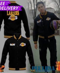 Sasha Vujacic Los Angeles Lakers Baseball Jacket