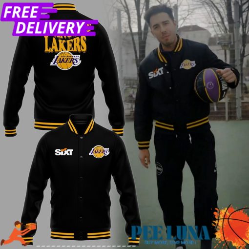 Sasha Vujacic Los Angeles Lakers Baseball Jacket