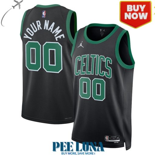 Unisex Jordan Brand Black Boston Celtics 2022/23 Swingman Custom Jersey . Statement Edition