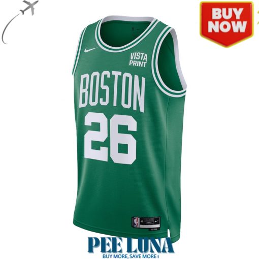 Luke Kornet Kelly Green Boston Celtics Swingman Badge Player Jersey . Signature Edition