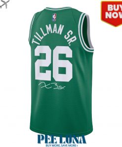 Xavier Tillman Kelly Green Boston Celtics Swingman Badge Player Jersey Signature Edition 3