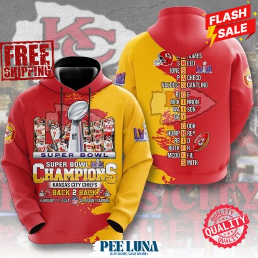 Kansas City Chiefs 3D Apparel Hoodie – PLU 175