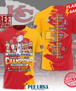 Kansas City Chiefs 3D Apparel T-Shirt PLU 174