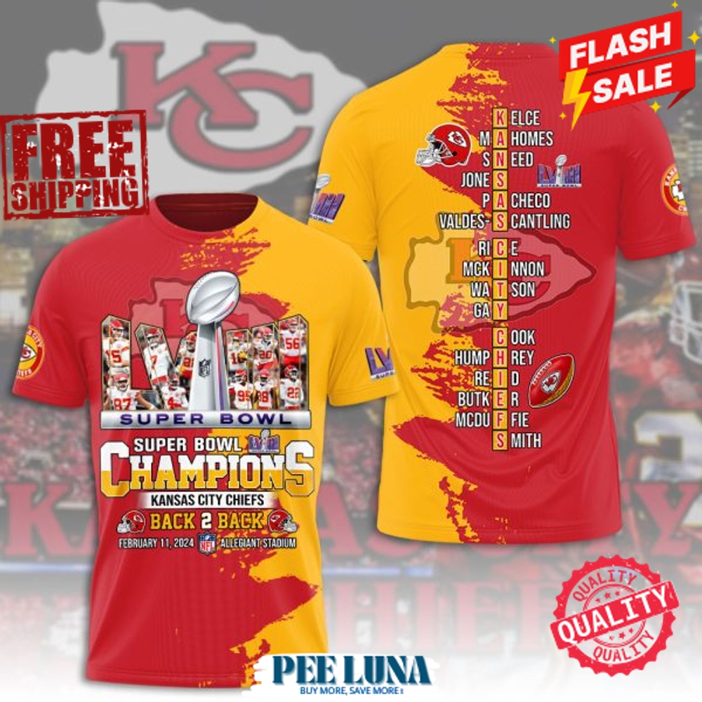 Kansas City Chiefs 3D Apparel T-Shirt PLU 174