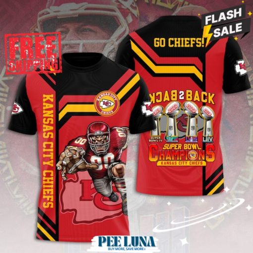 Kansas City Chiefs 3D Apparel T-Shirt PLU 194