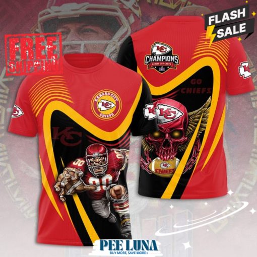 Kansas City Chiefs 3D Apparel T-Shirt PLU 198