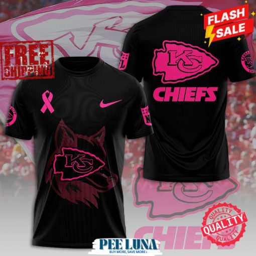 Kansas City Chiefs x Breast Cancer Awareness 3D Apparel T-Shirt PLU 166