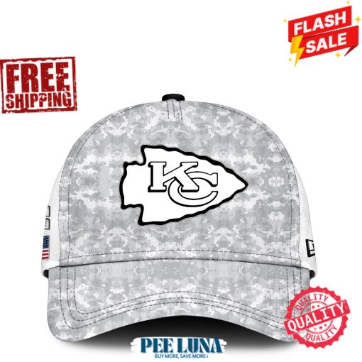 Men’s Nike Arctic Camo Kansas City Chiefs 2024 Salute to Service Club Fleece Pullover Cap