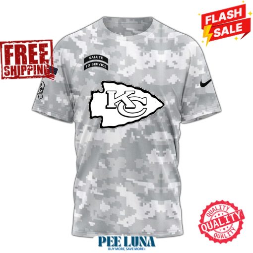 Men’s Nike Arctic Camo Kansas City Chiefs 2024 Salute to Service Club Fleece Pullover T-shirt