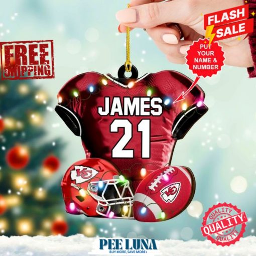 Personalized Kansas City Chiefs Custom Shape 2-sided Acrylic Ornament – PLU 157