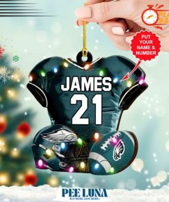 Personalized Philadelphia Eagles Custom Shape 2-sided Acrylic Ornament