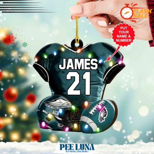 Personalized Philadelphia Eagles Custom Shape 2-sided Acrylic Ornament