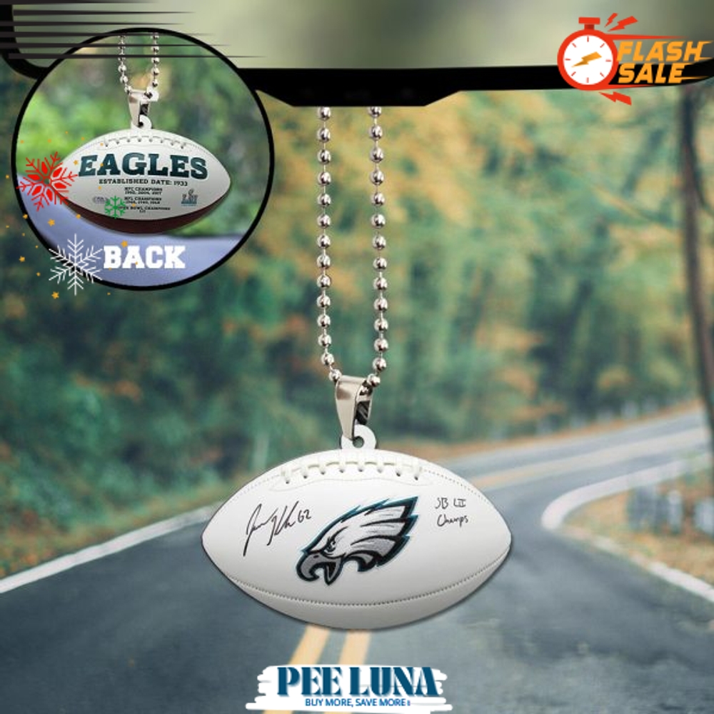 Philadelphia Eagles Custom Shape 2-sided Acrylic Car Ornament