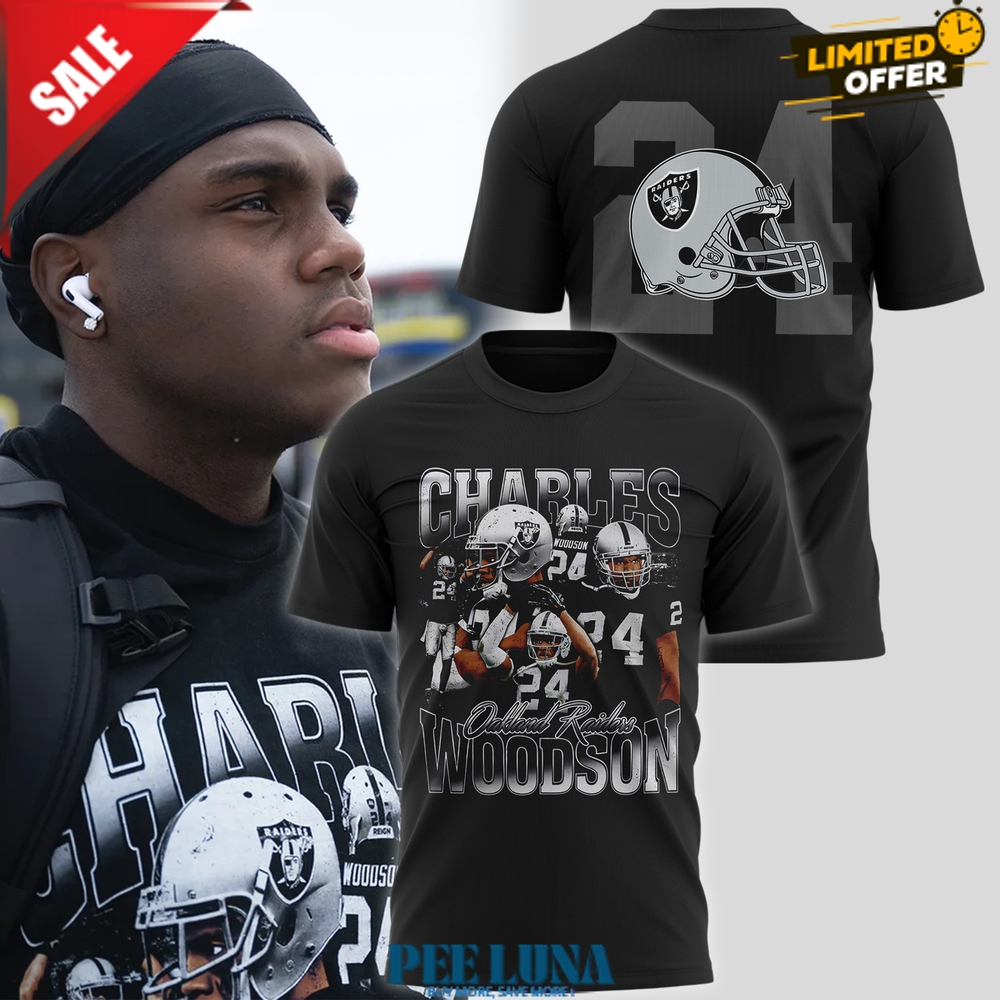 RAIDERS CHARLES WOODSON T SHIRT