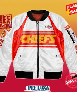 Team Offical Custom Red And White Bomber Jacket