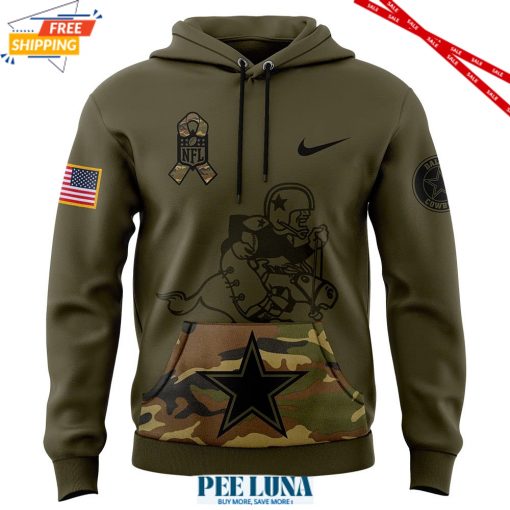 Men’s Dallas Cowboys Nike Camo 2024 Salute to Service Club Fleece Pullover Hoodie