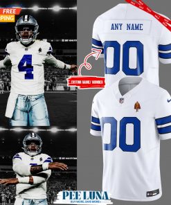 Men’s Fanatics Black Dallas Cowboys 2024 NFL Fresh Look Hoodie Jersey (Custom)