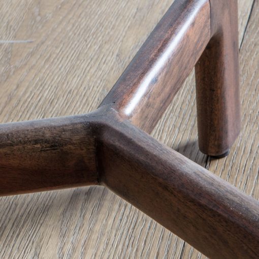 Akari Mid-Century Walnut Side Table with White Marble Top