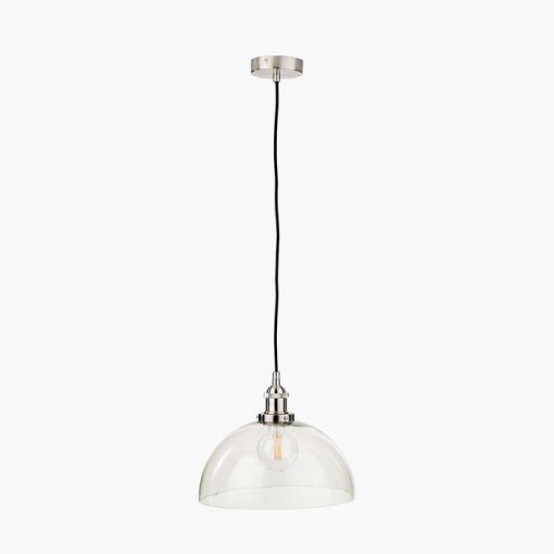 Cecilia Clear Glass Dome Ceiling Light Pendant – 30cm