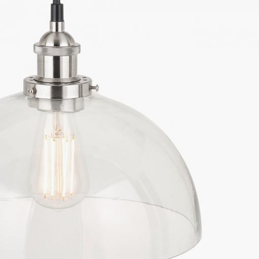 Cecilia Clear Glass Dome Ceiling Light Pendant – 30cm