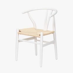 Scandi White Beech Wood & Natural Rope Dining Chair3