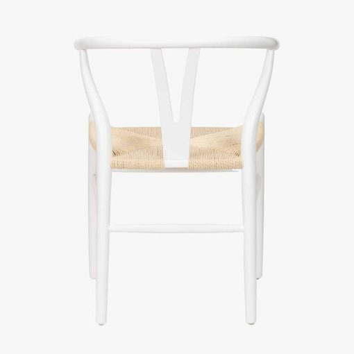 Scandi White Beech Wood & Natural Rope Dining Chair